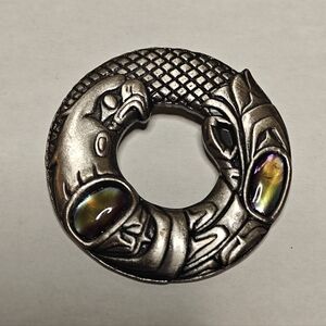 Vintage Signed Duri Native American Southwestern Style Pin Brooch